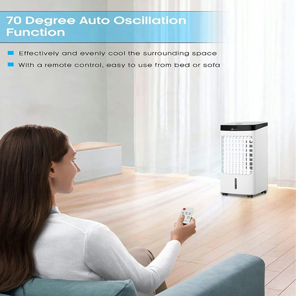 image 1 of PureMate 4L Portable Air Cooler with 4 Operating Modes, LED Display, Timer & Remote Control