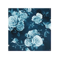 Winter Blue Roses Splash Back | White