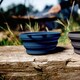 image 3 of Lifeventure Ellipse Silicone Collapsible Bowl - Navy Blue