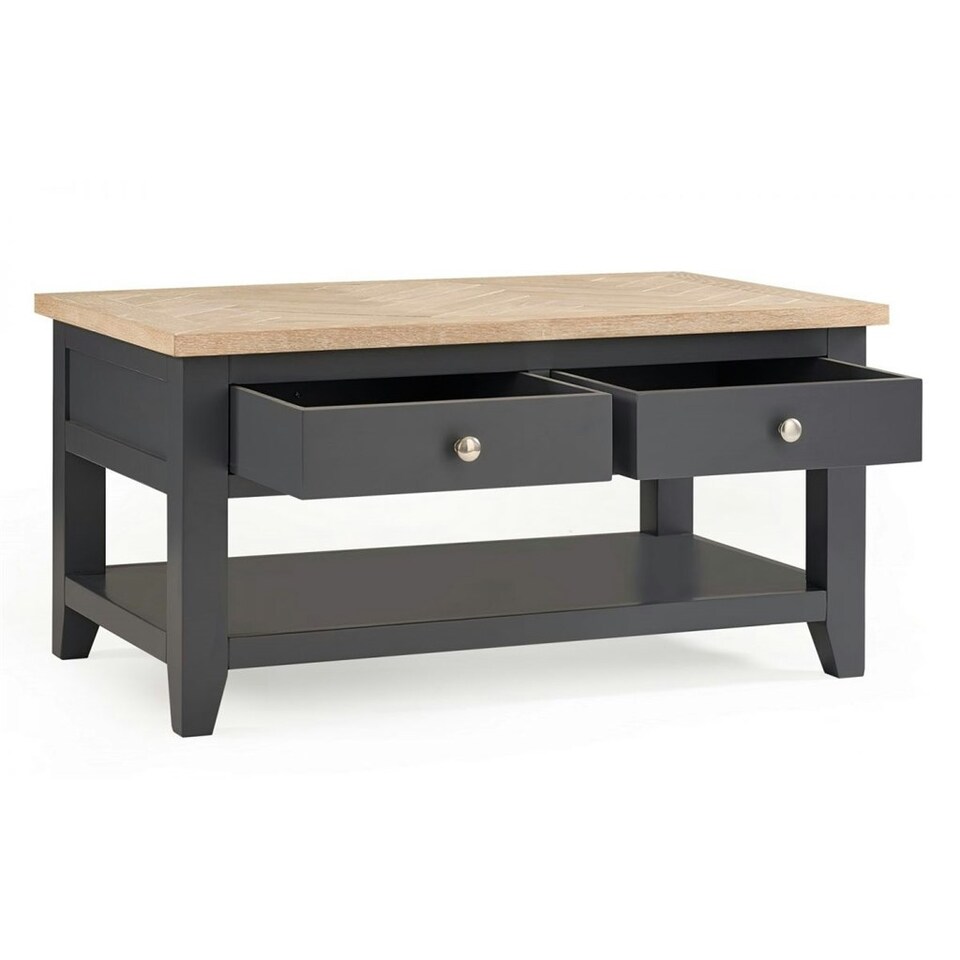 image 1 of Classic Rustic Dark Grey Coffee Table | Grey | Grey