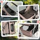 image 8 of PawHut Pet Stroller Carrier Foldable Deluxe Jogger Walk Travel Dog Cat Brown