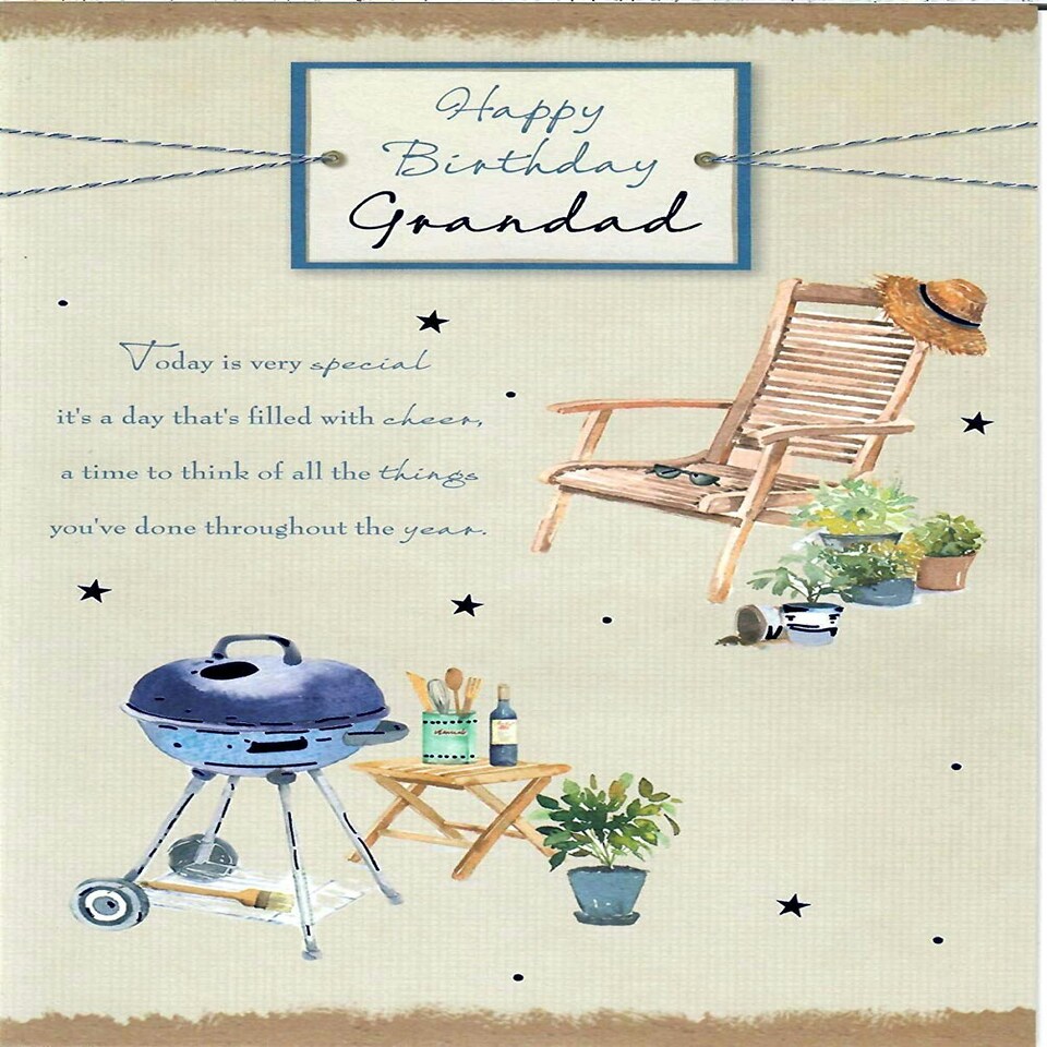 image 1 of Treasured Moments Grandad at The Barbecue Birthday Card