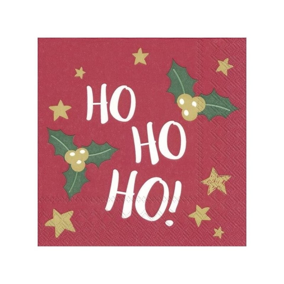 IHR Lunch Napkins  Christmas Hohoho 33cm 3ply 20 Pack