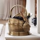 image 2 of Brass Coal Bucket & Shovel Gold