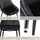 image 5 of Bar Stool Siera with backrest, padding and soft fabric | Black | Velvet look black/black | 54 x 49 x 100 cm | 4