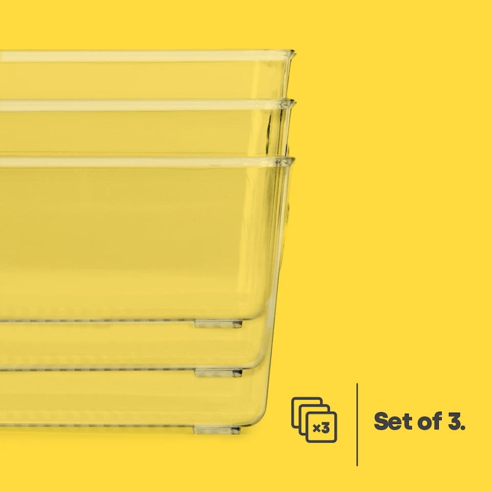 image 1 of 3 Clear Storage Tubs