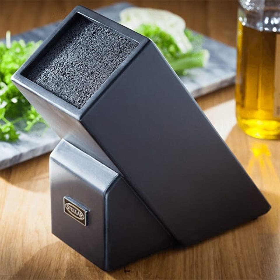 image 1 of Stellar Fibre & Beech Black Universal Knife Block