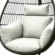 image 1 of Homescapes Luxury Waterproof Egg Chair Cushion With Headrest - Natural