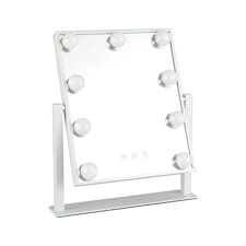 Living and Home Adjustable Vanity Mirror with LED Bulbs, 3 Color Light