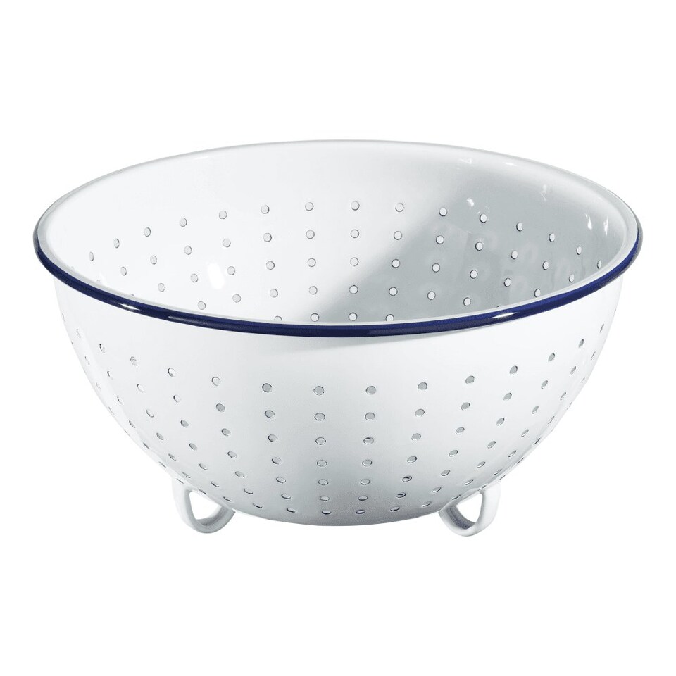 image 1 of Hairy Bikers Enamelled Steel Colander, PFOA Free, Dishwasher Safe 29 x 29 x 14cm
