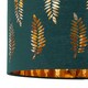 image 3 of Set of 2 Aura - Satin Brass Lamps with Green Fern Cut Out Shades Bronze | Green