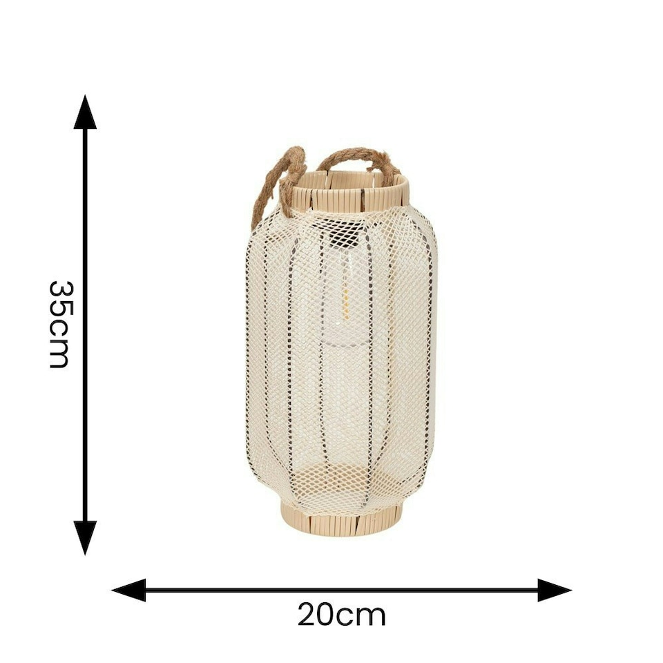 image 1 of ValueLights Solar Powered Outdoor Natural Mesh Fabric Lantern Garden Light