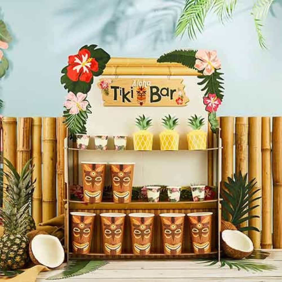 image 1 of Tropical Tiki Bar Drinks Wall Stand