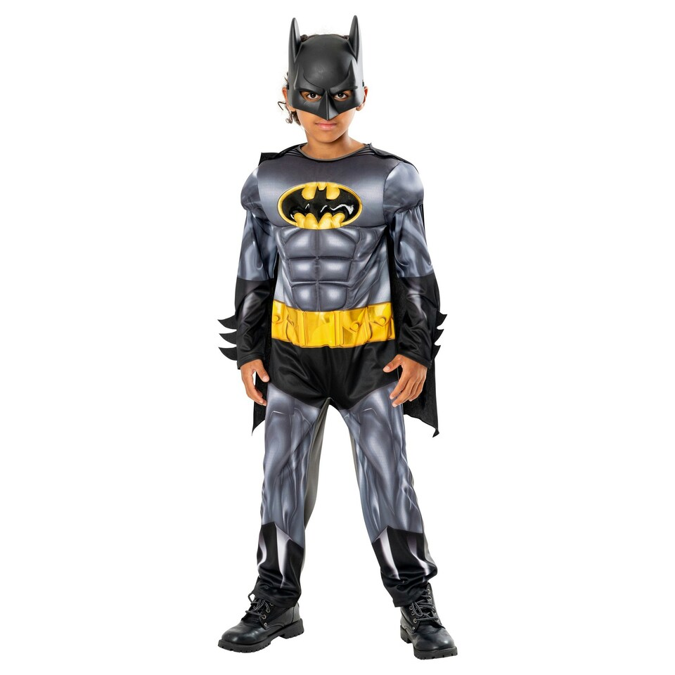 Batman Childrens/Kids Refresh Metallic Costume - Grey/Black/Yellow - 3-4 Years 3