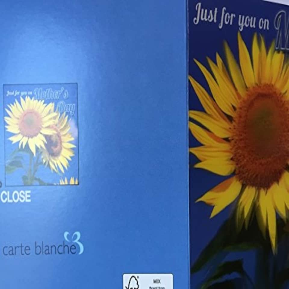image 1 of 3D Holographic Just for you on Mother's Day BEAUTIFUL BRIGHT COLOURFUL SUNFLOWERS Mother's Day Greetings Card