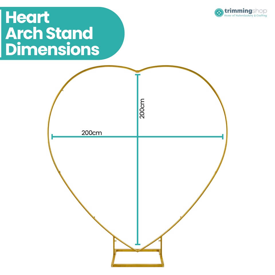 image 1 of Heart Balloon Arch Stand Party Decoration Arch Metal Frame - 200cm