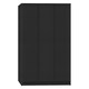 image 2 of Malvern 4 Piece Bedroom Set with 3 Door Triple Wardrobe Black