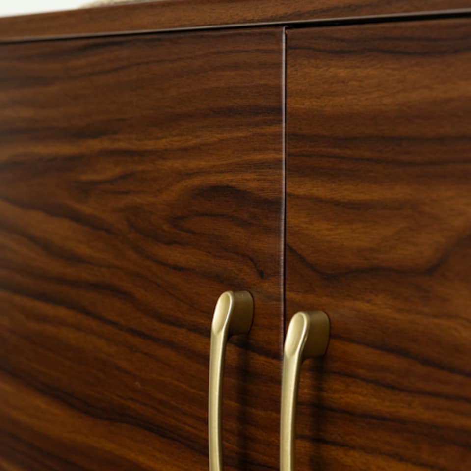image 1 of Sticky Back Plastic Walnut Wood Effect Kitchen Self-adhesive Vinyl Wrap for Cupboards, Doors and Worktops 90cm x 15m - d-c-fix