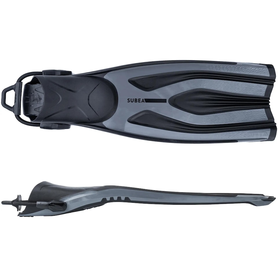 image 1 of Decathlon Diving fins adjustable OH 500 power grey