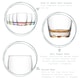 image 2 of LAV Adora Coloured Shot Glasses - 80ml - 6 Colours - Pack of 6 Clear
