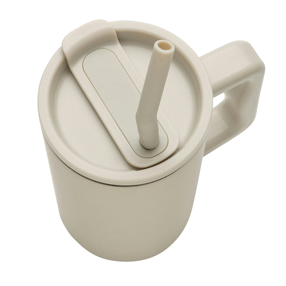 image 1 of XD Collection Cube Recycled Stainless Steel 800ml Travel Mug - Beige - One Size Brown