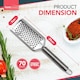 image 2 of Stainless Steel 2-in-1 Cheese Grater & Zester – Handheld Grater for Cheese, Chocolate, Ginger & Citrus, Durable Flat Kitchen Too