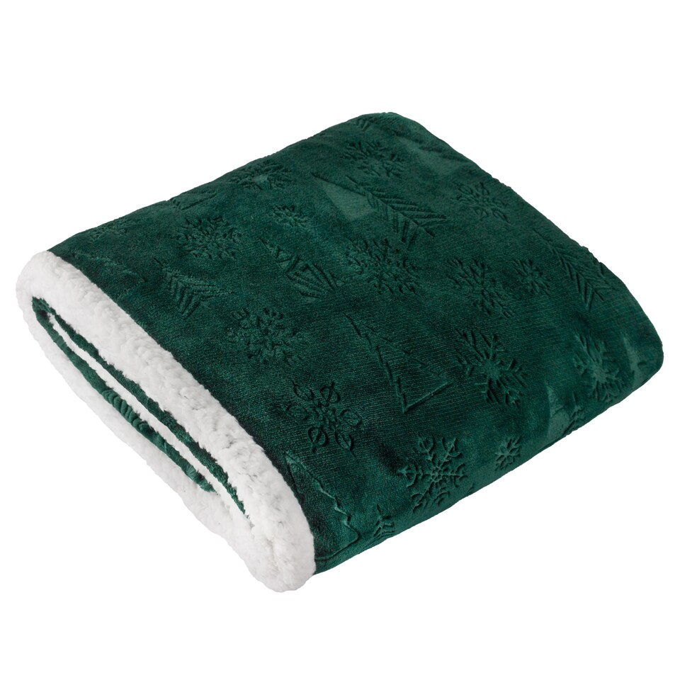 image 1 of Furn Festive Time Sherpa Fleece Throw