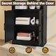 image 6 of Yaheetech 7-Tier Tall Bookcase with 2-Door Cabinet-Black
