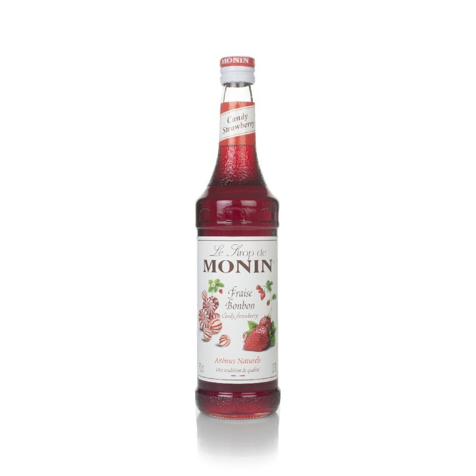 image 1 of Monin Candy Strawberry Fraise Bonbon Syrup | Clear