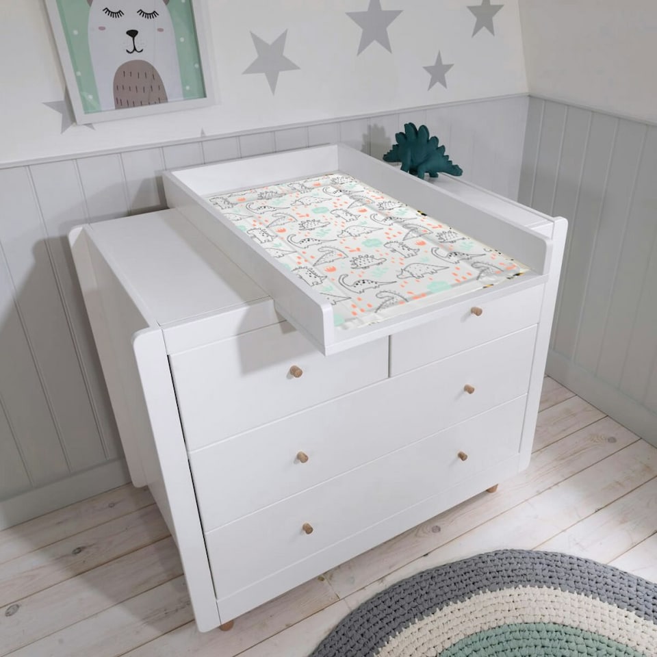 image 1 of Callowesse Changing Mat Deluxe Waterproof with Raised Edges – Hello Dino | Multi