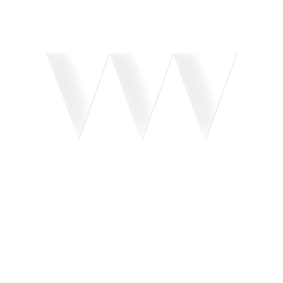 Amscan 15 Feet Paper Pennant Banner - White - One Size