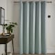 image 3 of Fusion Strata Eyelet Single Panel Door Curtain Duck Egg