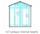 image 3 of Larkspur 7 x 7 Feet Double Door with Two Fixed Windows Summerhouse | Brown
