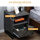 image 4 of HOMCOM Bedside Table, Sofa Side Table W/ Drawer and Shelf Living Room, Bedroom