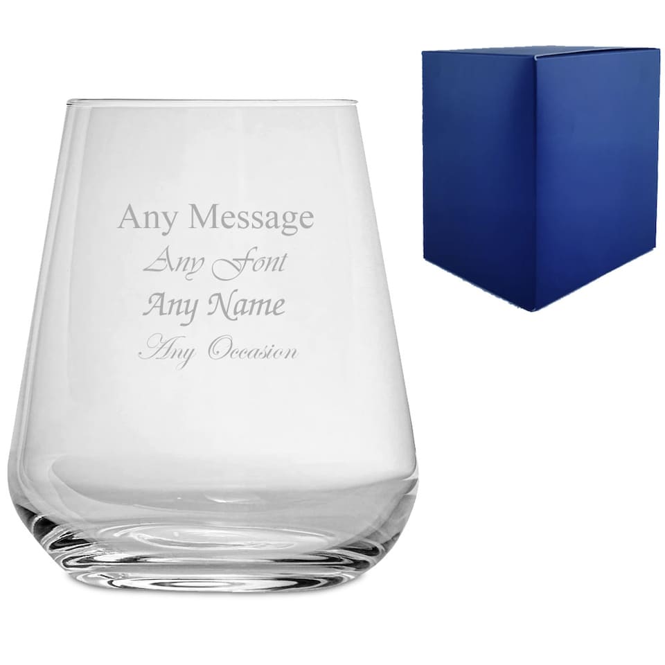image 1 of Personalised Engraved 450ml Inalto Uno Whiskey Glass Birthday