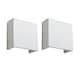 image 1 of First Choice Lighting Set of 2 Michele White G9 Plaster Wall Lights White
