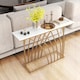 image 5 of COSTWAY 120cm Console Table Modern Entryway Table White