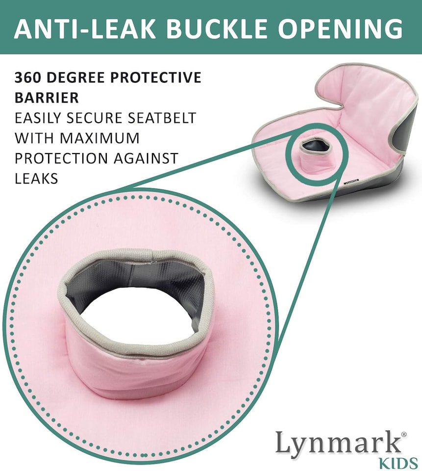 image 1 of Lynmark Potty Training Car Seat Protector Cover with Middle Buckle Hole | Pink | 1