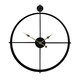 image 1 of Hometime Round Wall Clock Cut Out Design 72 cms Black | Gold