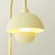 image 2 of ValueLights Tilly Pastel Lemon Arched Dome Shade Metal Table Lamp with LED Bulb Blue