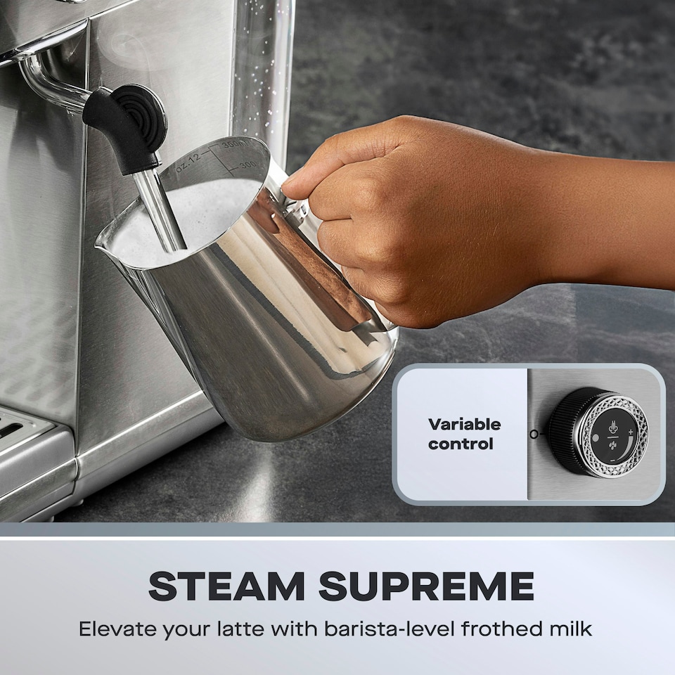 image 1 of Daewoo Digital 20Bar Compact Espresso Coffee Maker with Steam Wand