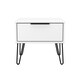 image 1 of Osaka 1 Drawer Bedside Table in White Matt (Ready Assembled) | White | White Matt