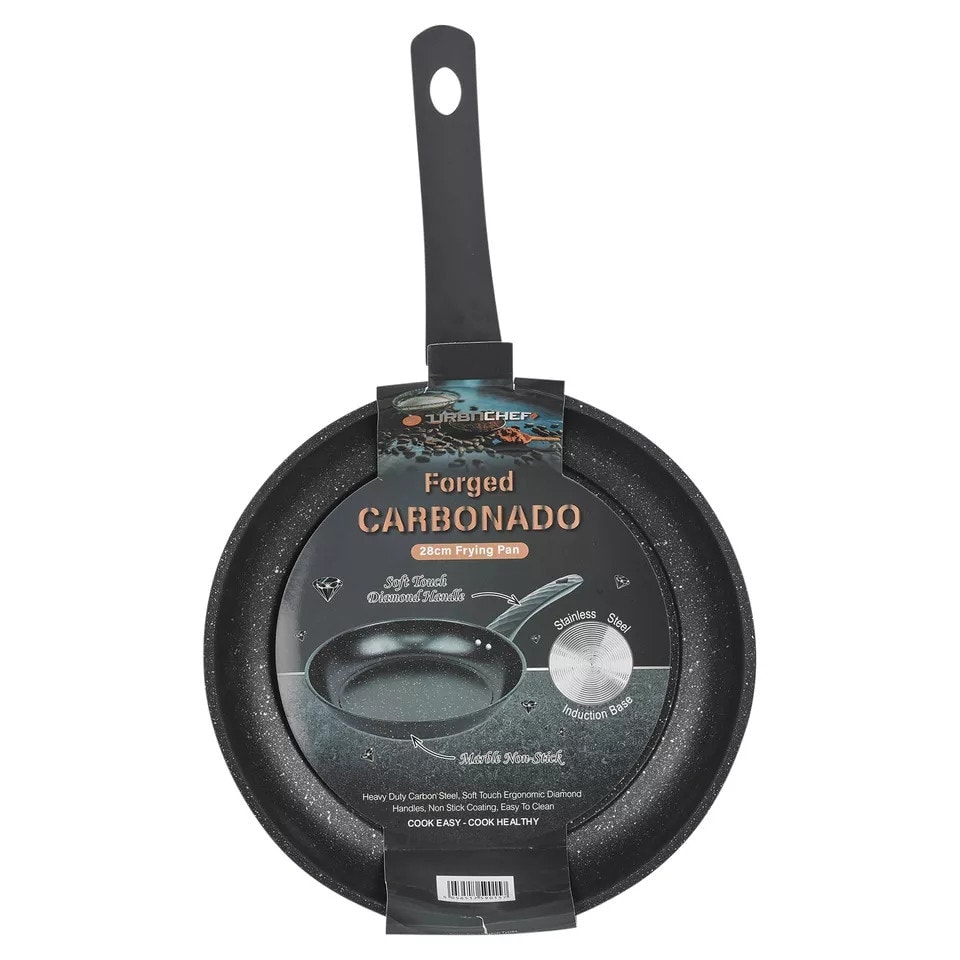 image 1 of 28cm Stainless Steel Induction Frying Pan - Soft Touch Handles