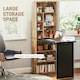 image 4 of HOMCOM Convertible Desk with Blackboard, Multi-function, Rustic Brown
