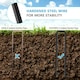 image 4 of Weed Control Membrane Pegs100 pc  6''/150mm U-shaped multi-purpose steel Garden Securing Pegs Black