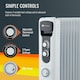 image 3 of PureMate 2500W 11 Fin Oil Filled Radiator - White
