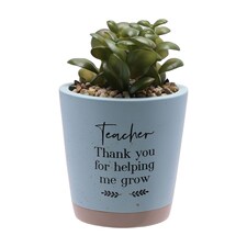 Widdop Gifts Thank You Teacher ‘Helping Me Grow’ Faux Plant
