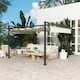 image 8 of Outsunny 3 x 4m Pergola with Retractable Roof and Aluminium Frame, Khaki