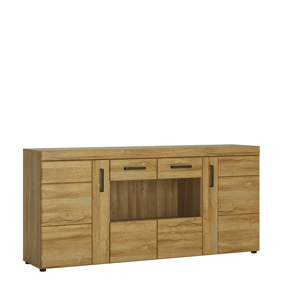 image 1 of Cortina 4 Door Wide Glazed Sideboard in Grandson Oak