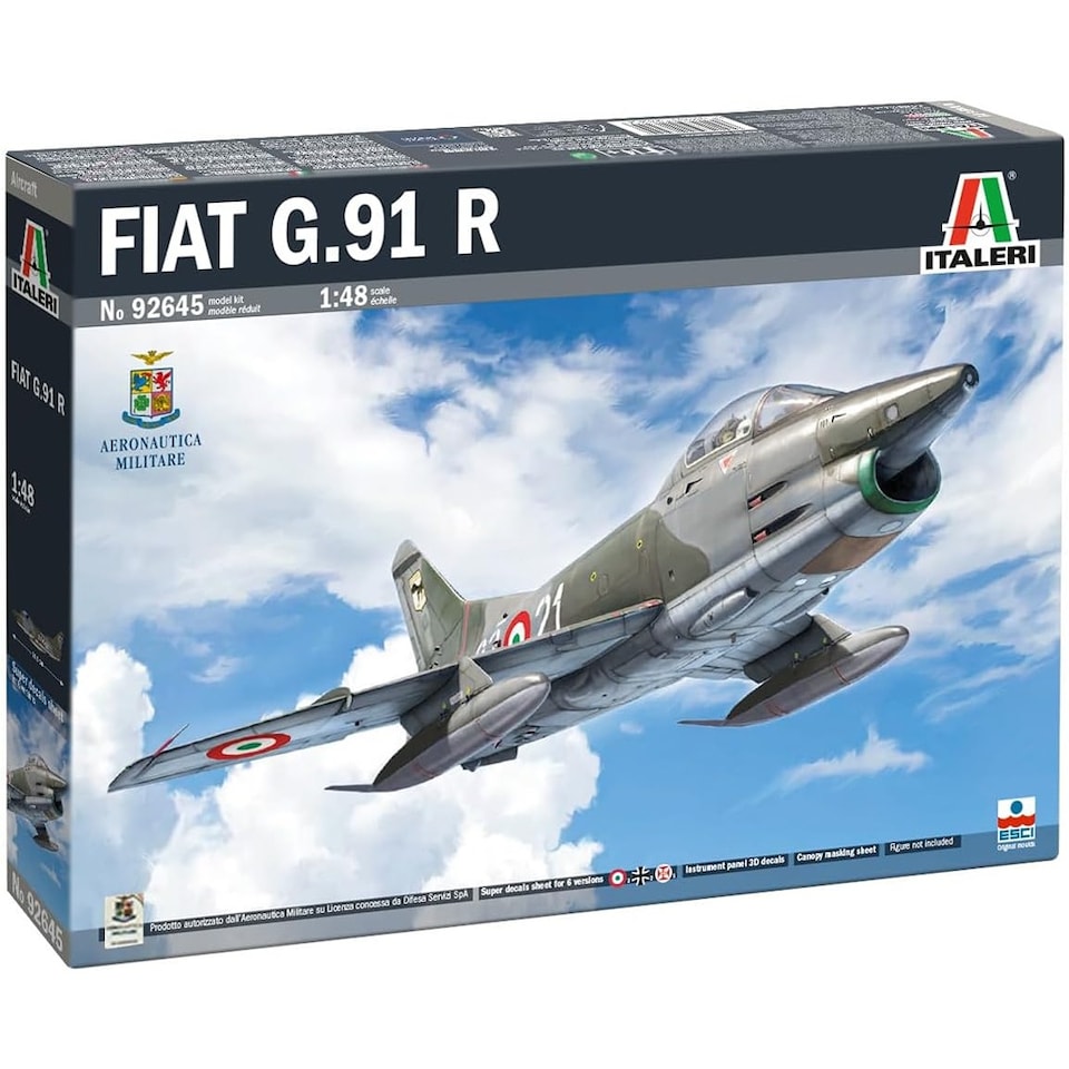 Italeri 92645 Fiat G.91 R1 1:48 Model Kit